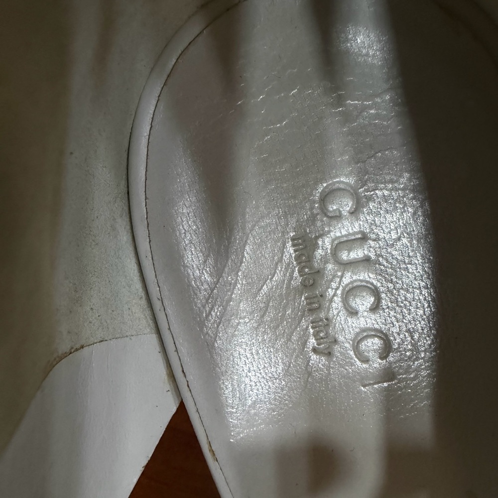 Brand New Gucci Clemence Cutout Leather Platform Wedge. - Picture 9 of 11